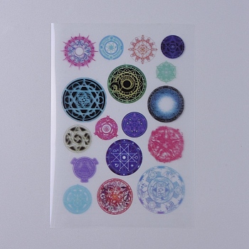 Filler Stickers(No Adhesive on the back), for UV Resin, Epoxy Resin Jewelry Craft Making, Geometric Pattern, 150x100x0.1mm