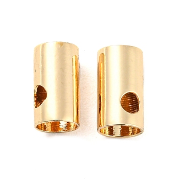 Rack Plating Brass Bead, Column, Golden, 6.8x3.7mm, Hole: 1.6mm