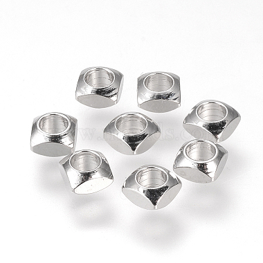 Real Platinum Plated Square Brass Spacer Beads
