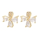 Boucles d'oreilles &agrave; tige en laiton(EJEW-F400-01A-G)-2