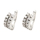 Brass Cubic Zirconia Cuff Earrings for Women(EJEW-K245-44P)-1