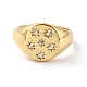 Star Cubic Zirconia Signet Ring for Her(RJEW-C017-01G-RS)-1