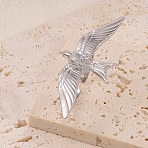 304 Stainless Steel Cuff Open Rings, Bird, Stainless Steel Color, US Size 7(17.3mm)(RJEW-D350-03P)