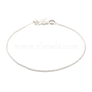 Titanium Steel Box Chain Bracelets for Men Women, Silver, 11x0.1cm(BJEW-G736-10S)