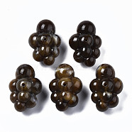 Acrylic Beads, Imitation Gemstone Style, Coconut Brown, 33x23x17mm, Hole: 2mm, about 80pcs/500g(OACR-N130-020A-A04)