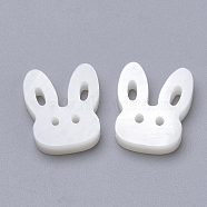 Bunny Natural Freshwater Shell Beads, Rabbit Head, Creamy White, 12x14.5x3mm, Hole: 1mm
(X-SHEL-T007-18)