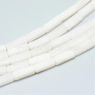 Natural White Jade Bead Strands, Cuboid, 13~14x4~5x4~5mm, Hole: 1mm, about 29~31pcs/strand, 15.3 inch(G-R299-20)