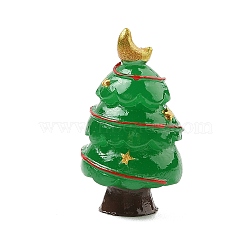 Christmas Resin Figurine Statues, for Home Office Desktop Decoration, Christmas Tree, 24x24x42mm(DJEW-M018-01E)