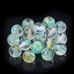 Cellulose Acetate(Resin) Beads, Round, Turquoise, 8mm, Hole: 1.5mm(KY-Q048-8mm-8016)