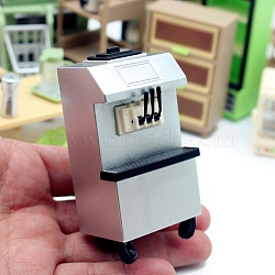 Plastic Ice Cream Maker Mini Model, Micro Landscape Dollhouse Accessories, Pretending Prop Decorations, Silver, 45x30x75mm(PW-WG28758-01)