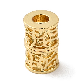 Brass Tube Magnetic Clasps, Long-Lasting Plated, Cadmium Free & Lead Free, with Magnetic, Column, Golden, 16.8x10.5mm, Hole: 5mm