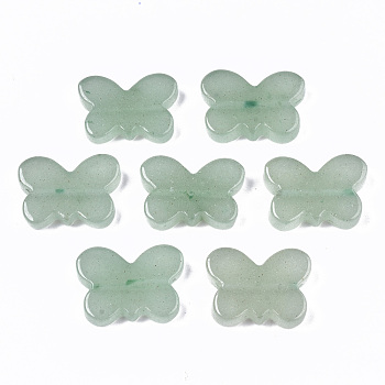 Natural Green Aventurine Beads, Butterfly, 14.5x20x4mm, Hole: 1.2mm