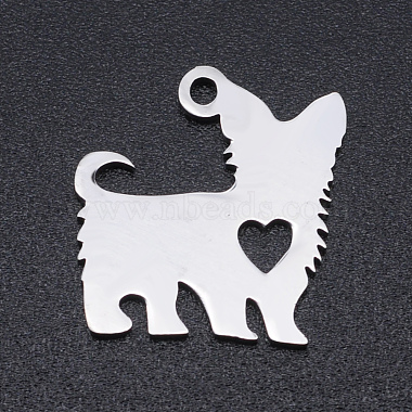 Stainless Steel Color Dog Stainless Steel Charms