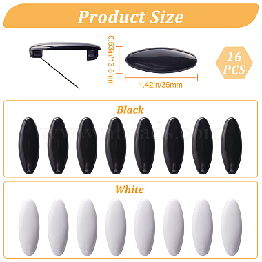 8Pcs Plastic Oval Brooch Pins(JEWB-WH0023-51P-01)-2