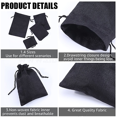 16Pcs 4 Styles Polyester Imitation Burlap Packing Pouches Drawstring Bags(ABAG-BBC0001-01A)-6