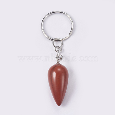 Porte-clés en jaspe rouge naturel(KEYC-P041-B06)-2