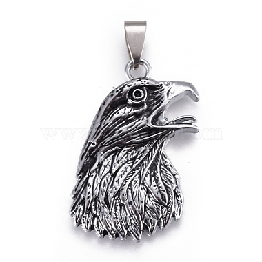 Antique Silver & Stainless Steel Color Bird Alloy Pendants
