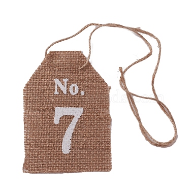 Hanging Linen Table Number Tags(HJEW-WH0021-17)-2