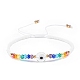 Lampwork Evil Eye & Glass Beaded Bracelet(BJEW-JB08367-06)-1