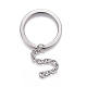 Tarnish Resistant 304 Stainless Steel Split Key Ring Clasps(STAS-L226-009F)-2