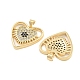 Brass Pave Cubic Zirconia Pendants(KK-U009-04B-G)-2