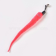 Cat Teaser Replacement Refill Plush with Bell, Cat Stick Replace Head, Cerise, 22~24cm(AJEW-TZ0007-03B)