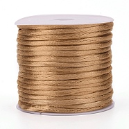 Nylon Rattail Satin Cord, Beading String, for Chinese Knotting, Jewelry Making, Peru, 1mm, about 32.8 yards(30m)/roll(NWIR-L006-1mm-21)