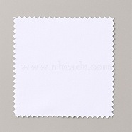 Suede Fabric Silver Polishing Cloth, Jewelry Cleaning Cloth, Rectangle, White, 6x8x0.05cm(TOOL-WH0134-64A)