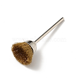 Multifunctional Copper Wire Polishing Brushes, with Iron Axis, for Metal, Jade, Glass, Jewelry, Platinum & Golden, 5.1x0.2cm(TOOL-D057-09GP)