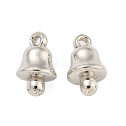 CCB Plastic Pendants, Bell Shape Charms, Platinum, 15x9mm, Hole: 1.6mm(CCB-L014-40P)