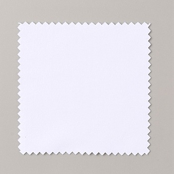 Suede Fabric Silver Polishing Cloth, Jewelry Cleaning Cloth, Rectangle, White, 6x8x0.05cm