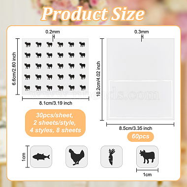 Olycraft 8 Bögen 4 Stile(DIY-OC0010-74A)-2