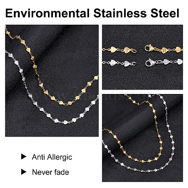 UNICRAFTALE 8Pcs 2 Colors 304 Stainless Steel Chain Necklaces(NJEW-UN0001-32)-4