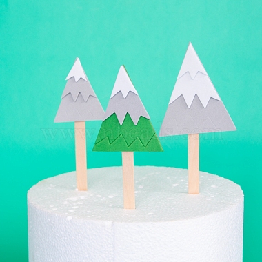 Paper Christmas Trees Cake Insert Card Decoration(DIY-H108-30)-5