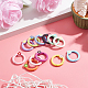 WADORN 12Pcs 12 Colors Spray Painted Alloy Spring Gate Rings(FIND-WR0010-43)-4