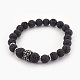 Natural Lava Rock Beads Stretch Bracelets(BJEW-JB03959-01)-1