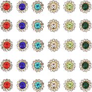 600Pcs 6 Colors Sew on Rhinestone, Transparent Glass Rhinestone, with Iron Prong Settings, Faceted, Flower, Mixed Color, 8x4mm, Hole: 1mm, 100pcs/color(RGLA-FH0001-02)