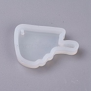 Silicone Molds, Resin Casting Molds, For UV Resin, Epoxy Resin Jewelry Making, Fish, Clear, 30x45x7.5mm(DIY-G008-07)