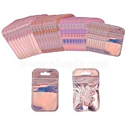 40Pcs 4 Styles Plastic Laser Packaging Yinyang Zip Lock Bags, Top Self Seal Pouches, Rectangle, Pink, 9~13x5.5~7x0.15cm, Unilateral Thickness: 2.5 Mil(0.065mm), 10pcs/style(OPP-FS0001-01)