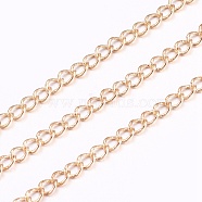 Brass Twisted Chains, Curb Chains, Soldered, Light Gold, 2.7x2x0.4mm(CHC-K006-03LG)