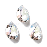 K9 Glass, Imitation Czech Rhinestone, Teardrop, Crystal, 8x6x3.5mm(GLAA-H034-03B-001TR)