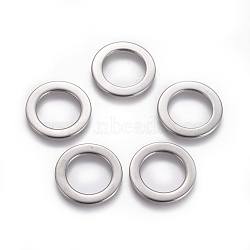 201 Stainless Steel Linking Rings, Ring, Stainless Steel Color, 21x1.2mm(X-STAS-L234-040P)