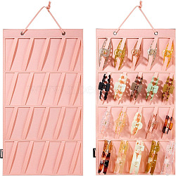 Wall-mounted Non-woven Fabric Claw Hair Clips Storage Bag, Rectangle, Light Coral, 65x35cm(PW-WG68544-01)