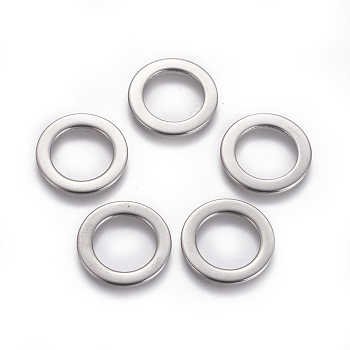 201 Stainless Steel Linking Rings, Ring, Stainless Steel Color, 21x1.2mm