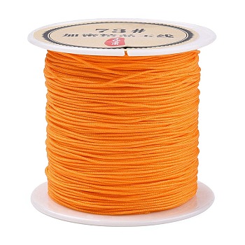 40 Yards Nylon Chinese Knot Cord, Nylon Jewelry Cord for Jewelry Making, Dark Orange, 0.6mm