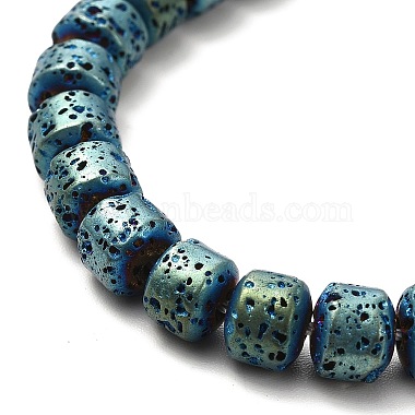 Electroplated Natural Lava Rock Beads Strands(G-G984-06D)-3