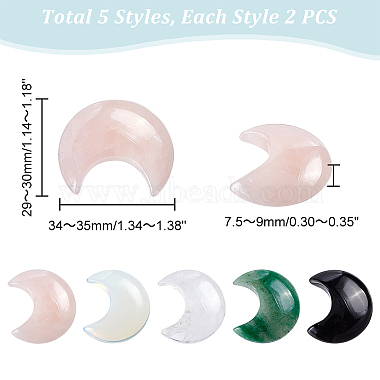 10Pcs 5 Styles Natural & Synthetic Mixed Gemstone Cabochons(G-HY0001-05)-2