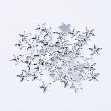 10mm White Star Acrylic Rhinestone Cabochons