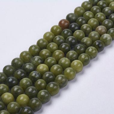 8mm Olive Round TaiWan Jade Beads