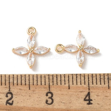 Real 18K Gold Plated Brass Cubic Zirconia Charms(X-KK-R037-157G)-3